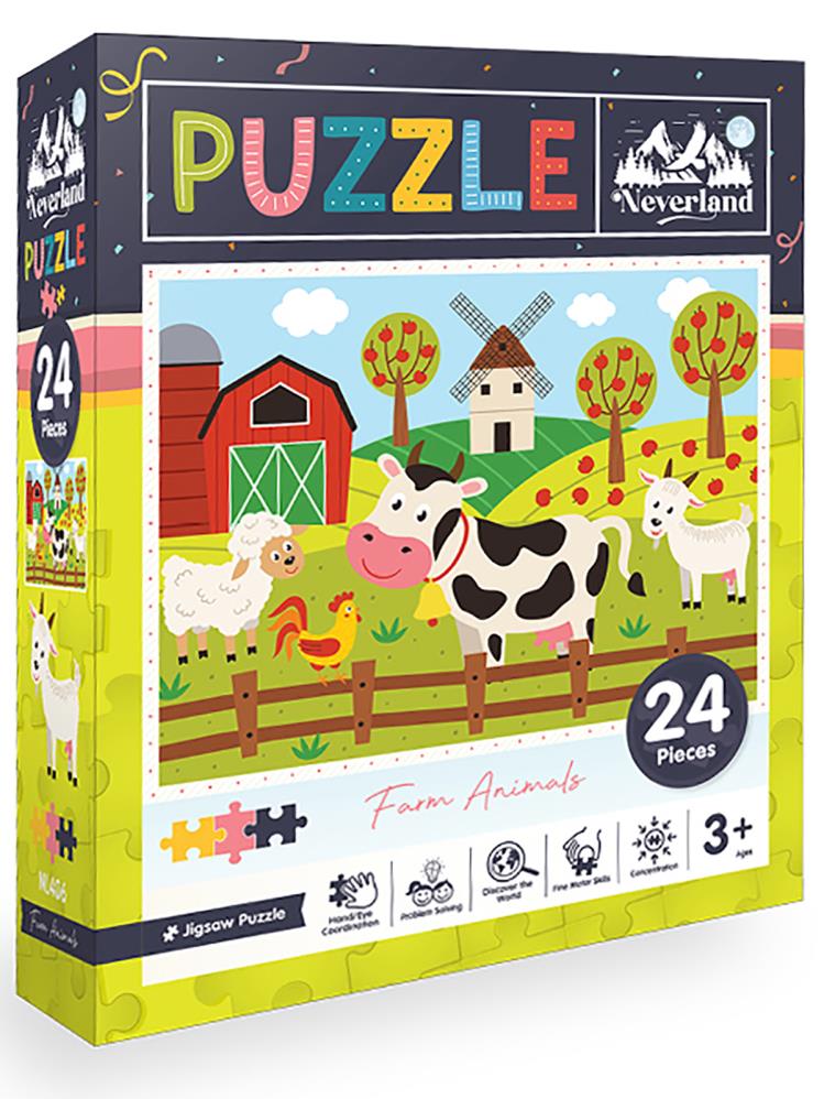 Blue Focus Games 24 Pıece - Farm Anımals (Çiftlik Hayvanları)