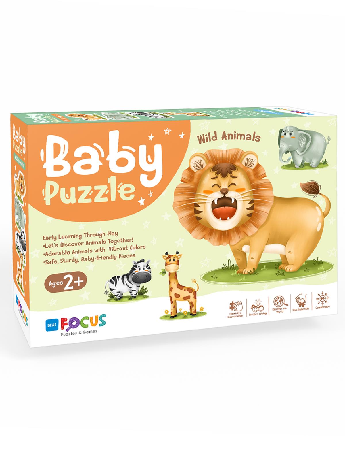 Blue Focus Games Baby Puzzle - Wıld Anımals (Vahşi Hayvanlar)