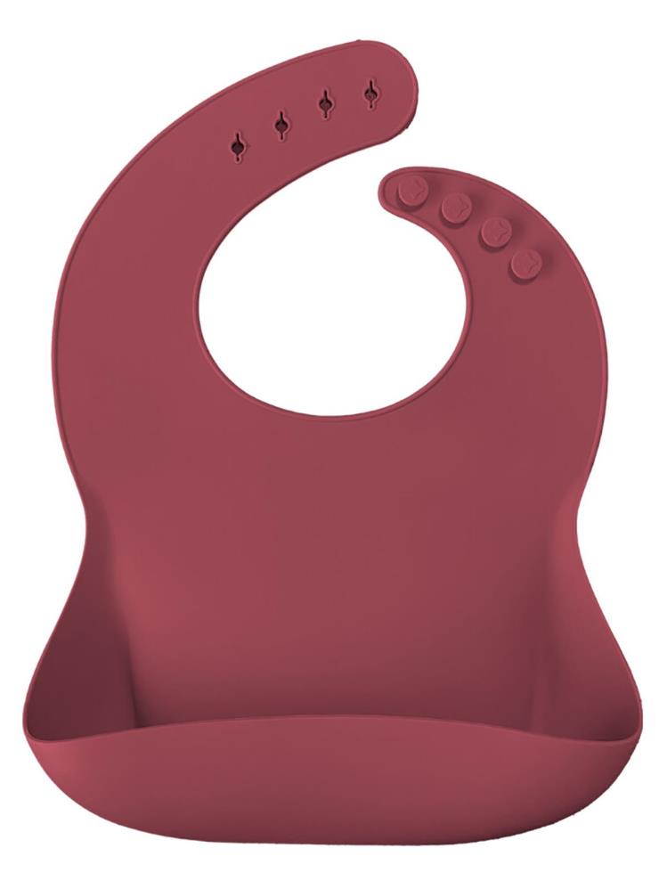 OiOi Basics Silikon Mama Önlüğü - Bordo