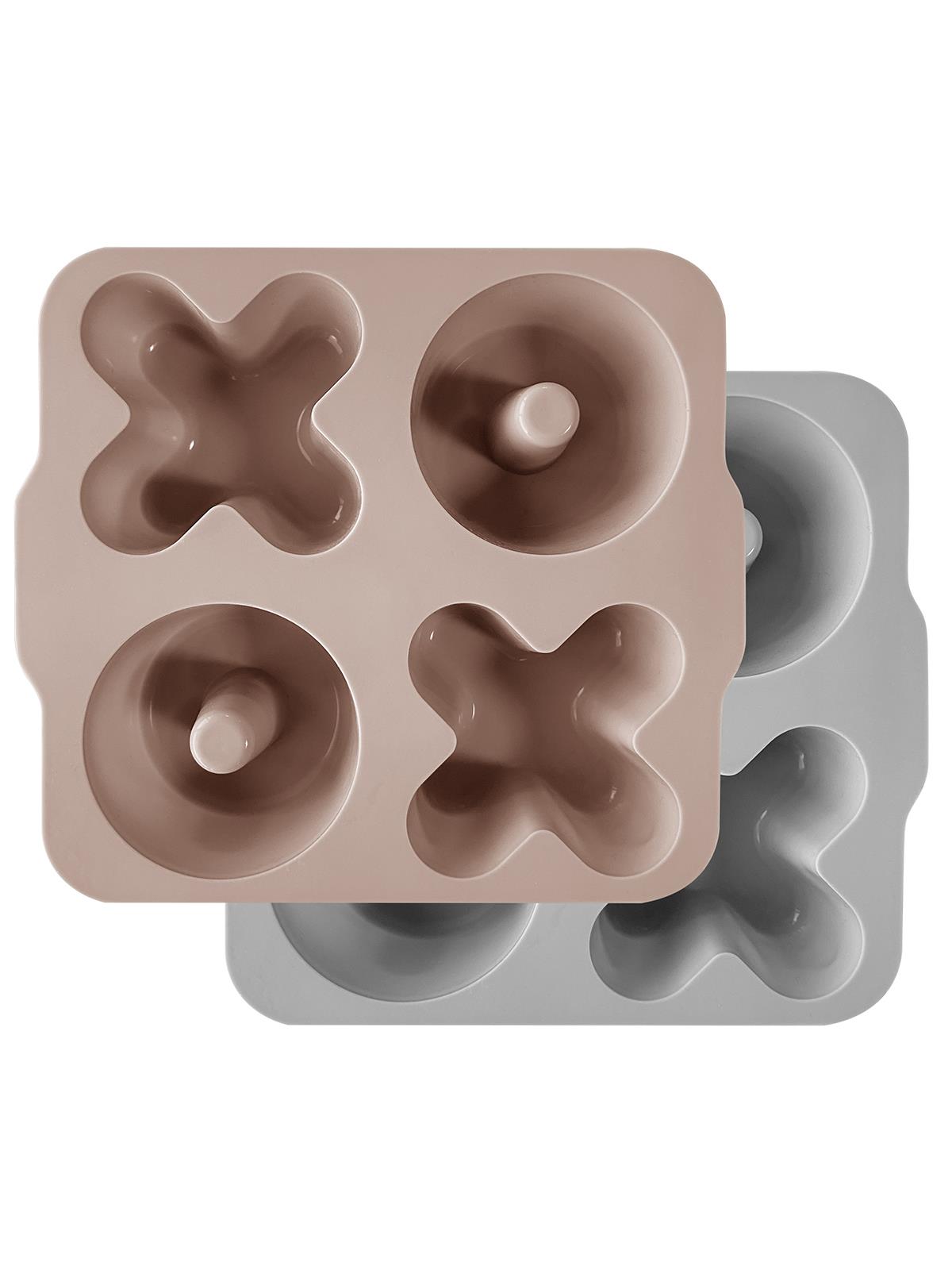 OiOi XOXO Silikon Bölmeli Muffin Kalıbı 2 li - Bej