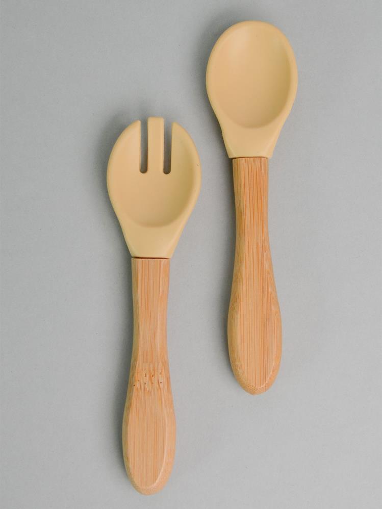 OiOi Mama Kaşığı + Çatal - Sarı