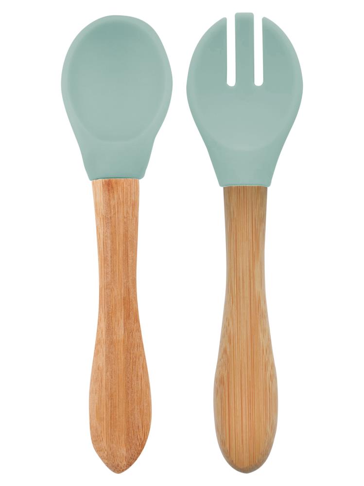 OiOi Mama Kaşığı + Çatal - Yeşil