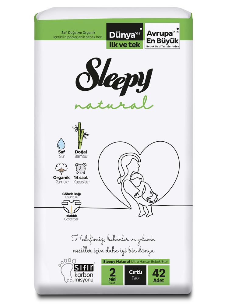 Sleepy Naturel Bebek Bezi 2 Beden Mini Jumbo Paket 42 Adet