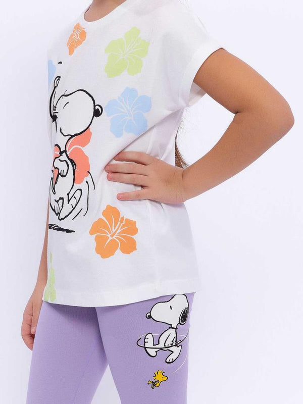 Roly Poly Snopy Kız Çocuk 9-14 Yaş Takım - Bej