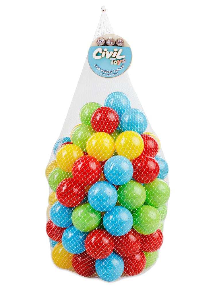 Civil Toys 6 Cm 100 lü Havuz Topu