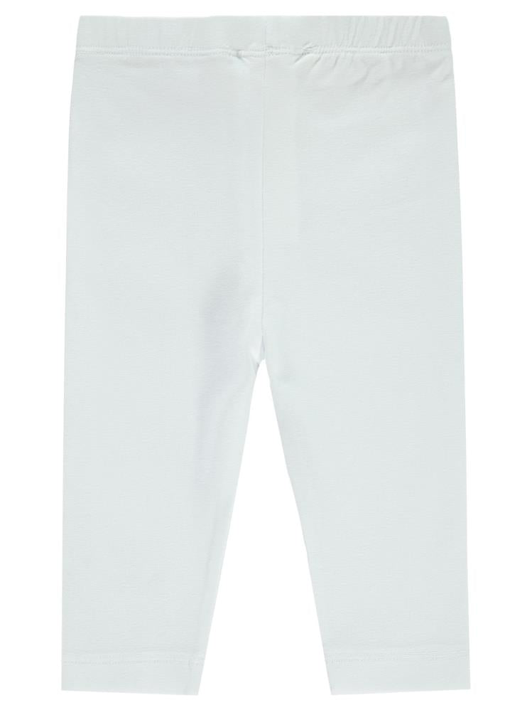 Civil Baby Düz Model Yan Dikişsiz 6-18 Ay Uzun Tayt - Beyaz