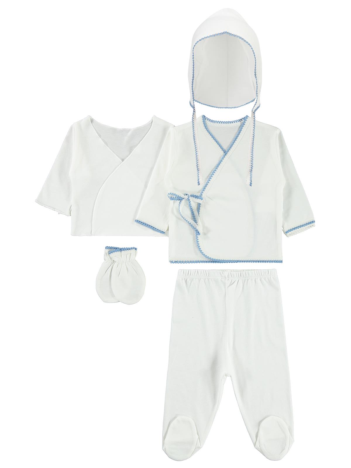 Civil Baby ya Renkli Dantelli Unisex Acil Bakım Seti - Mavi