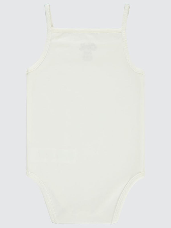 Civil Baby İp Askılı Dantelli 12-18 Ay Kız Çıtçıtlı Badi - Ekru