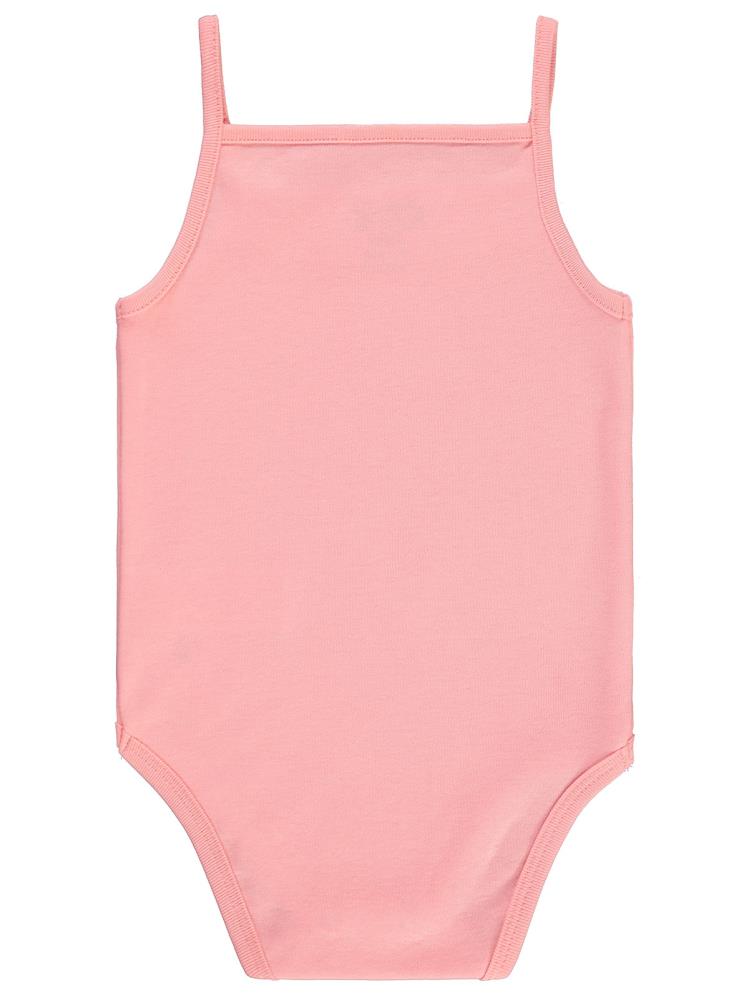 Civil Baby İp Askılı Dantelli 12-18 Ay Kız Çıtçıtlı Badi - Pembe