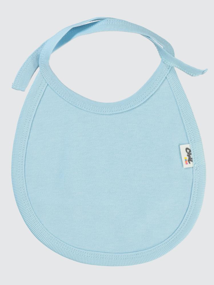 Civil Baby İnterlok Arkadan Bağlamalı Unisex Mama Önlük - Mavi