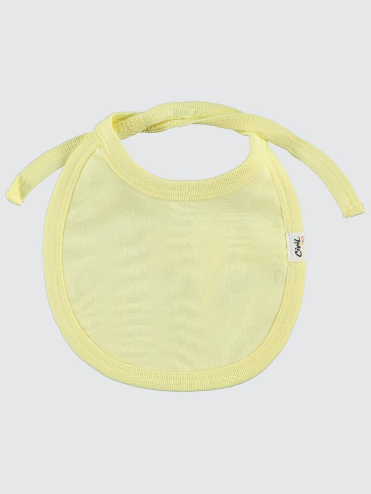 Civil Baby İnterlok Arkadan Bağlamalı Unisex Mama Önlük - Sarı