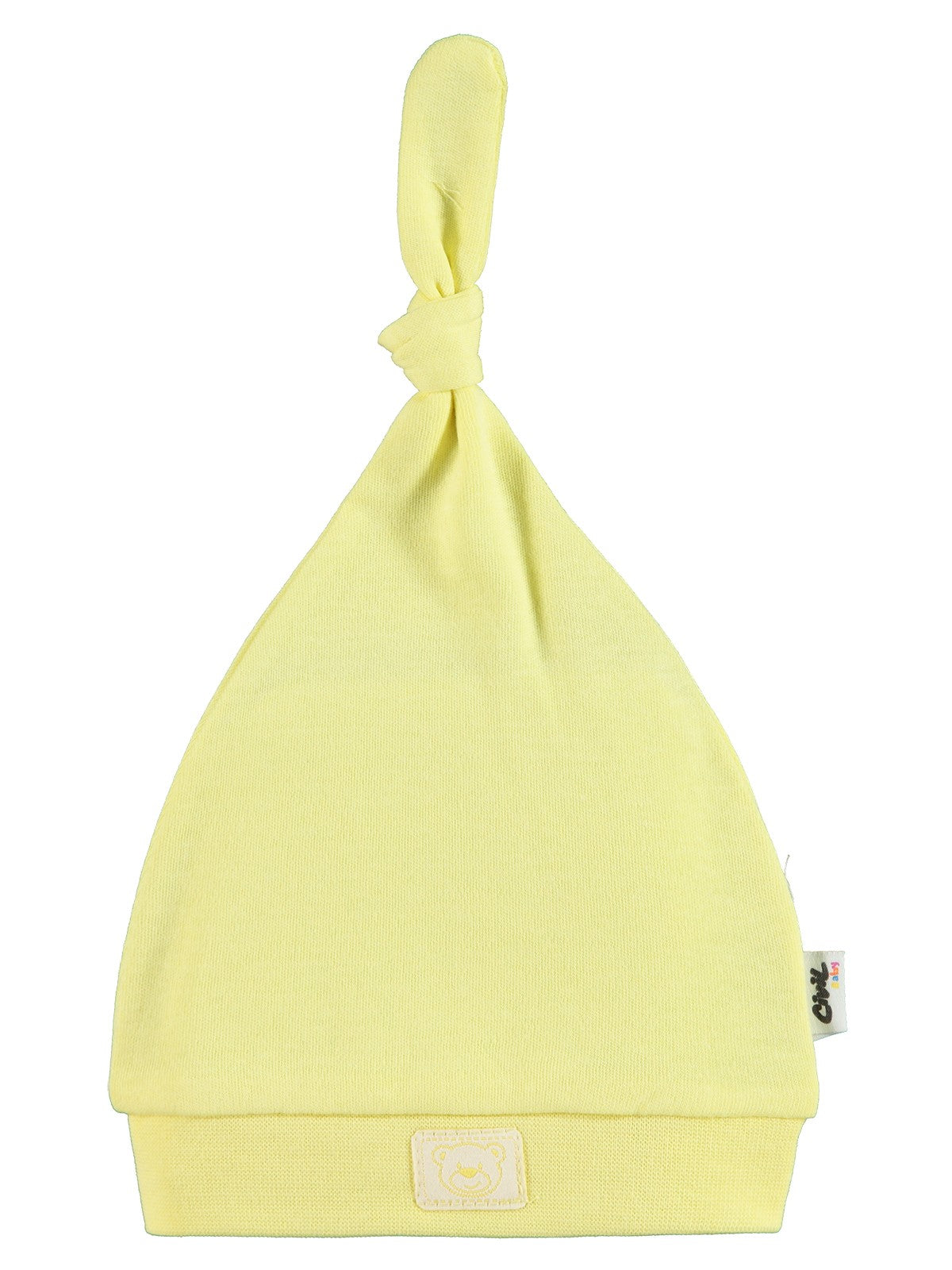 Civil Baby Ayıcık Kafası Tepeden Bağlamalı Unisex Bere - Sarı