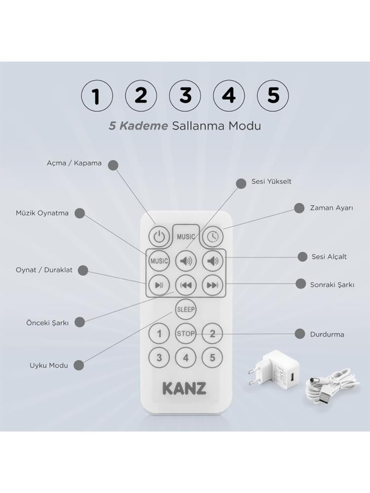 Kanz Swan Elektrikli Ana Kucağı - Gri