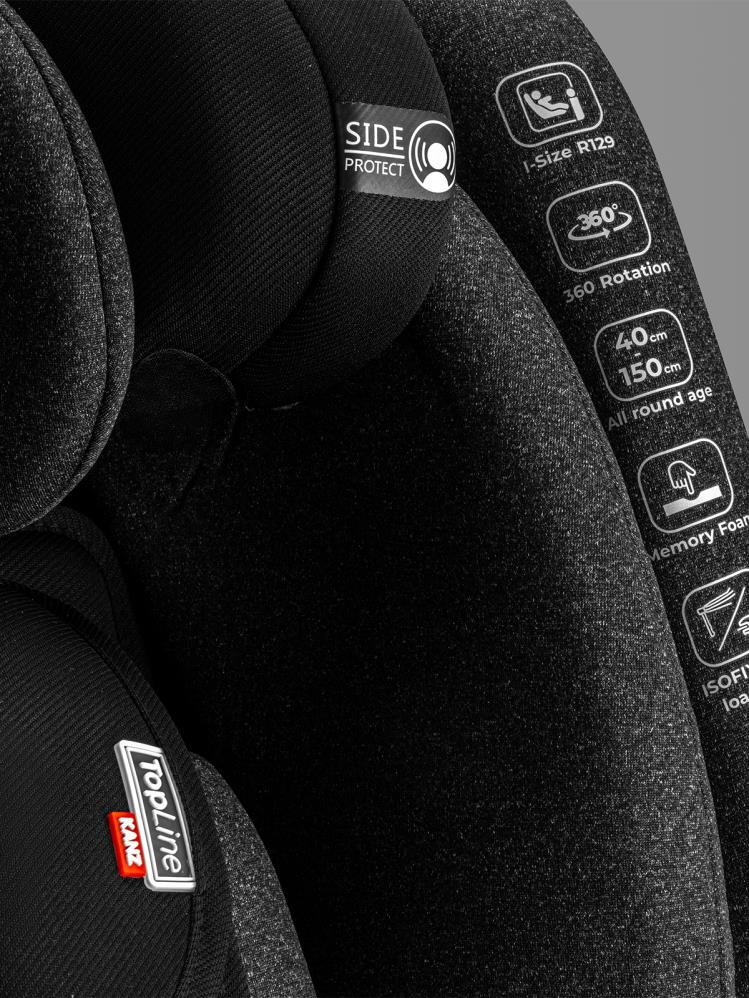 Kanz Topline Pro Oto Koltuğu 0-36 Kg - Siyah