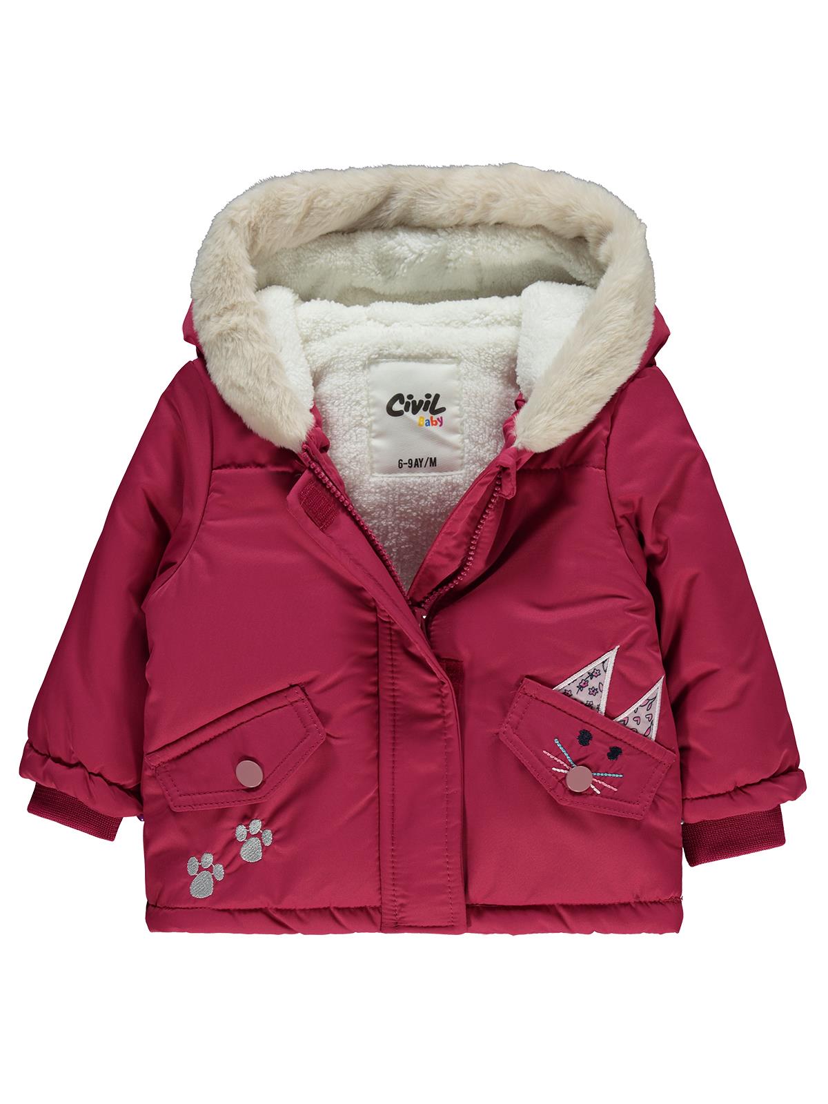 Civil Baby Tavşan Kulak Nakışlı 6-18 Ay Mont - Kırmızı