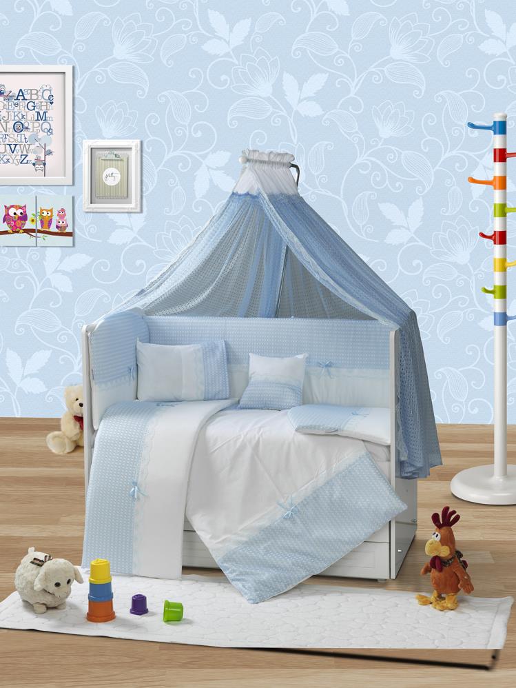 Aras Bebe Sedef Uyku Seti 60x120 cm - Mavi