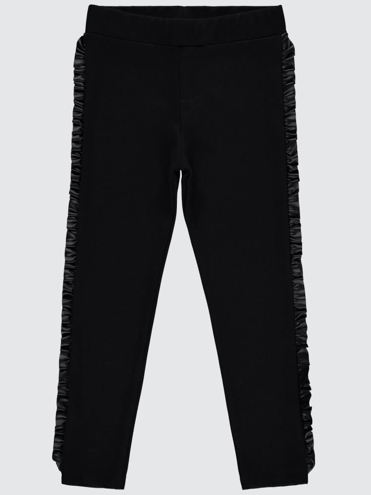 Civil Girls Yanı Fırfırlı 6-9 Yaş Tayt - Siyah