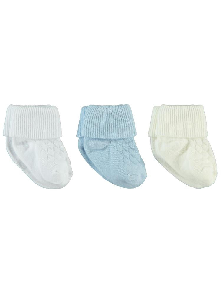 Civil Baby Erkek Bebek 3'lü Çorap Set 0-6 Ay