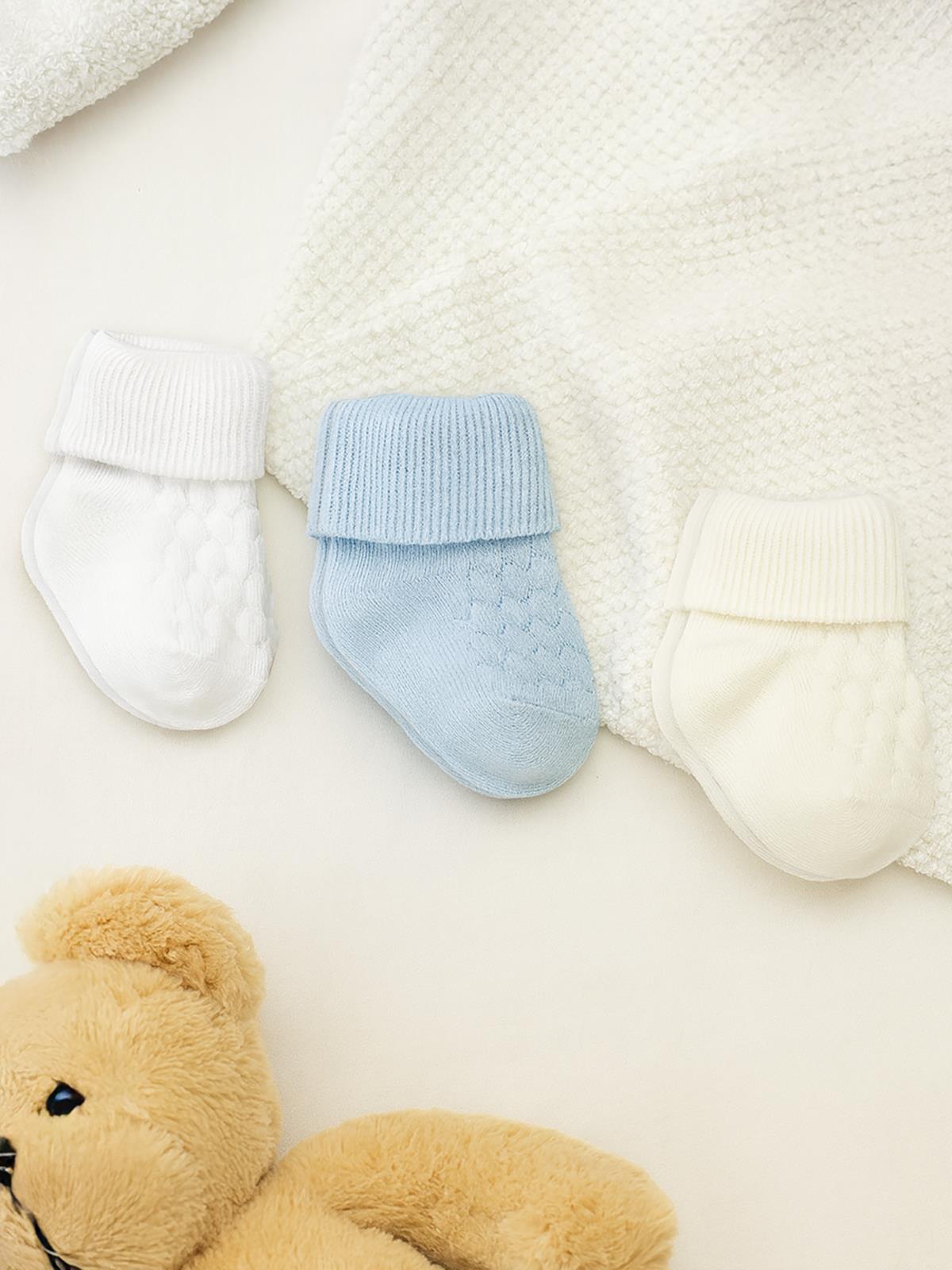 Civil Baby Erkek Bebek 3'lü Çorap Set 0-6 Ay