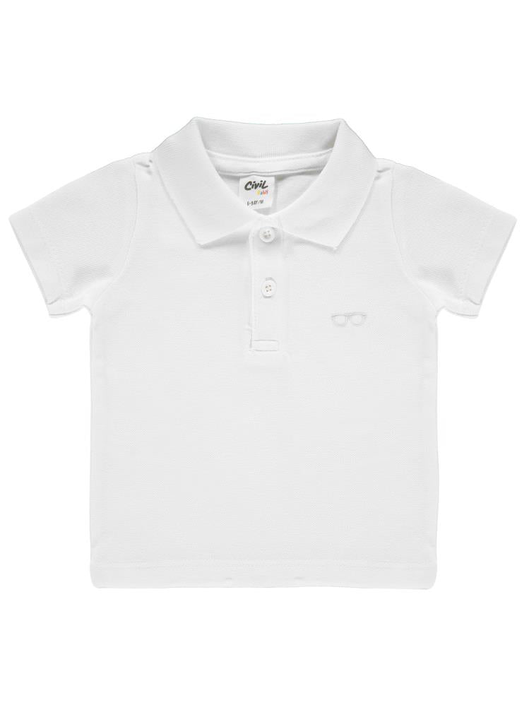 Civil Baby Erkek Bebek Tişört 6-18 Ay - Beyaz