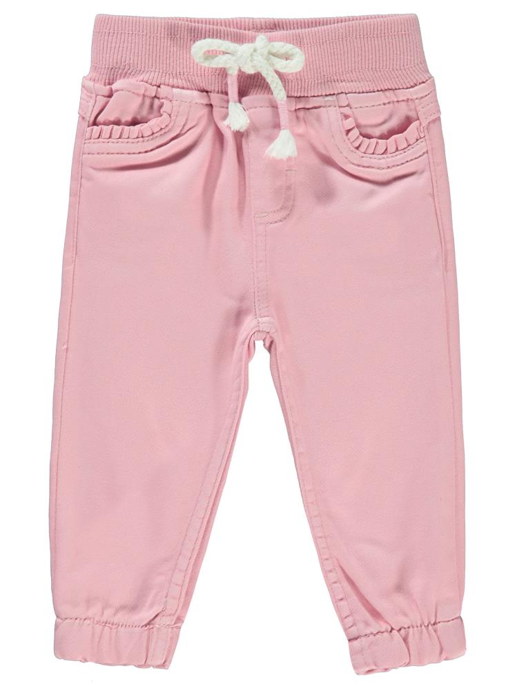 Civil Baby Cep Büzgülü Bağcıklı Örme Düz 6-18 Ay Pantolon - Pembe