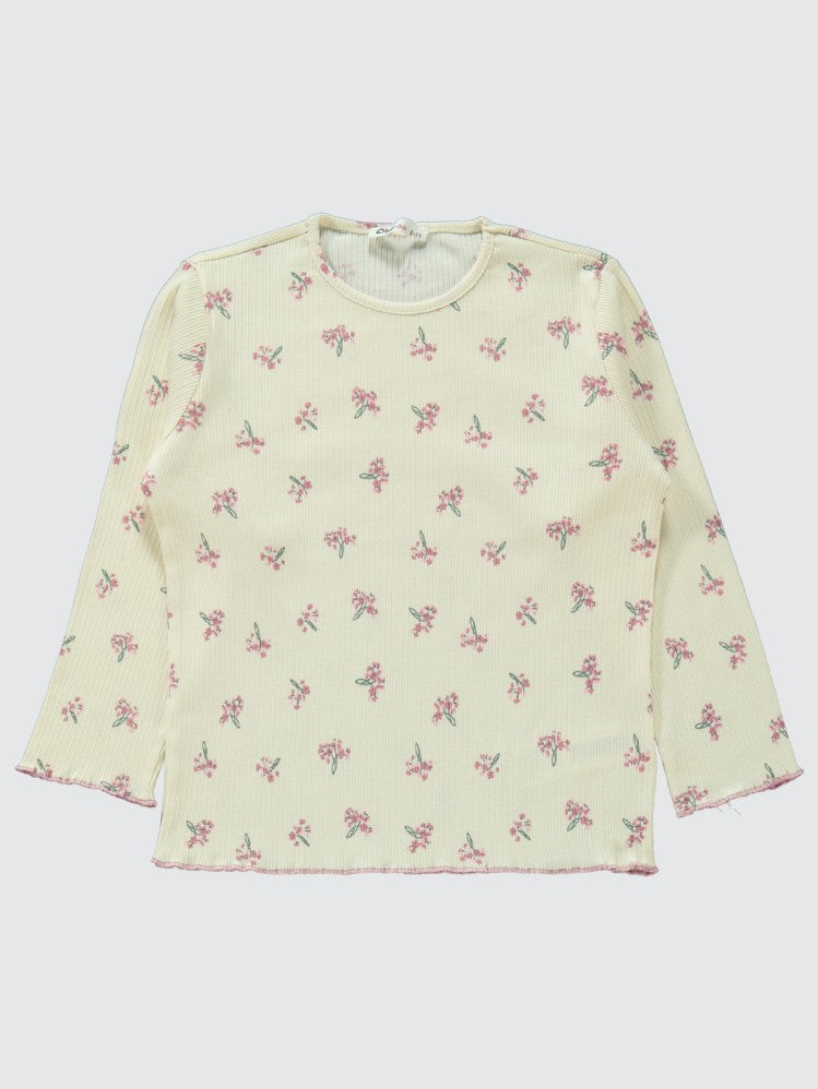 Civil Girls Çiçek Empirme 10-13 Yaş Pijama Takımı - Pudra