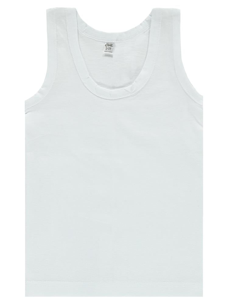 Civil Boys Süprem Askılı 2-12 Yaş Erkek Atlet - Beyaz