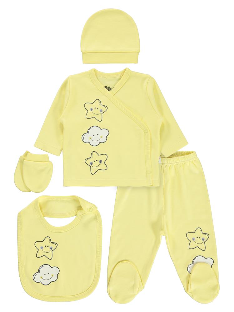 Civil Baby Bebek 5'li Zıbın Takımı 0-1 Ay - Sarı
