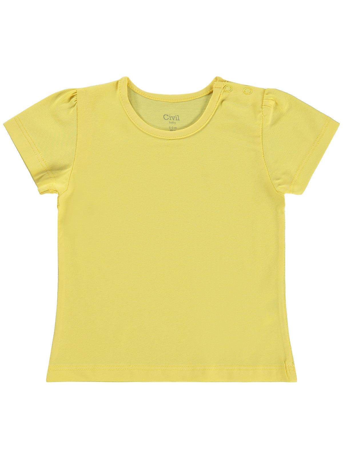 Civil Baby Kız Bebek Tişört 6-18 Ay - Sarı