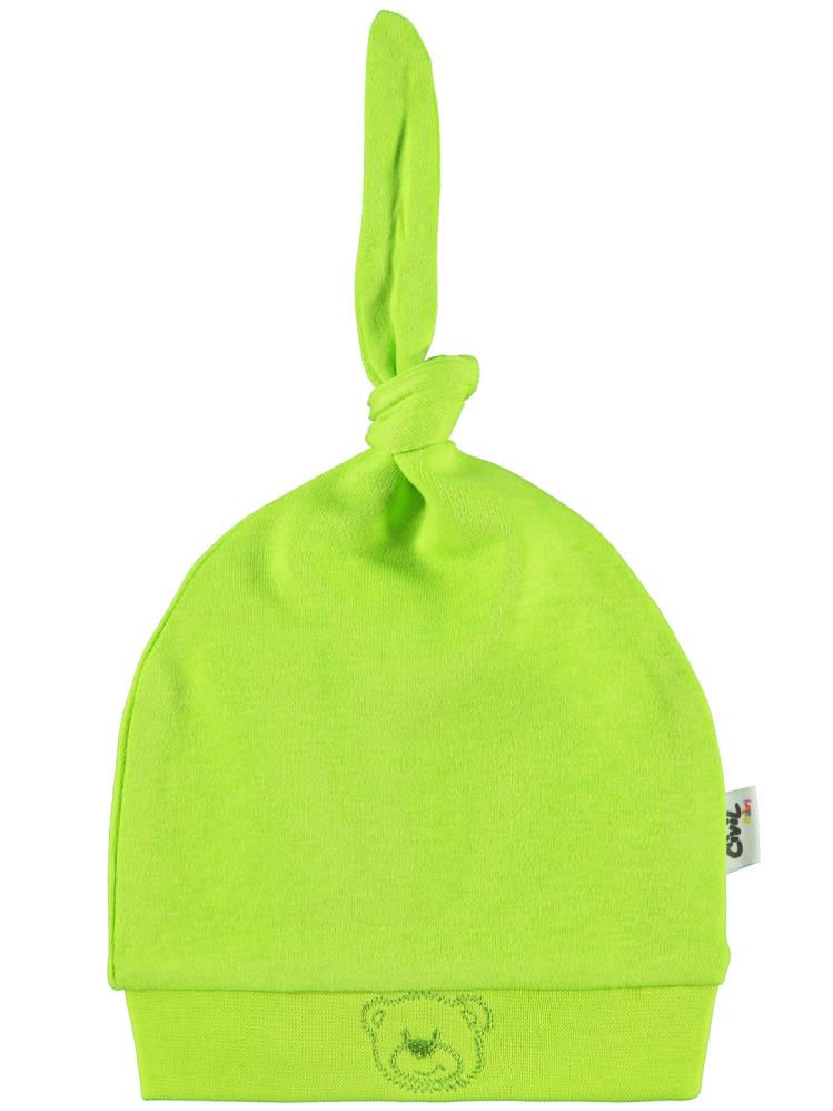 Civil Baby Ayıcık Kafası Tepeden Bağlamalı Unisex Bere - Yeşil