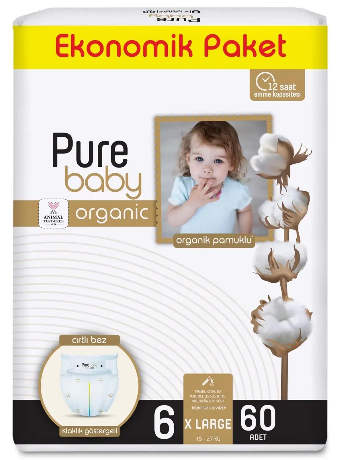 Pure Baby Bebek Bezi XLarge 60 Adet