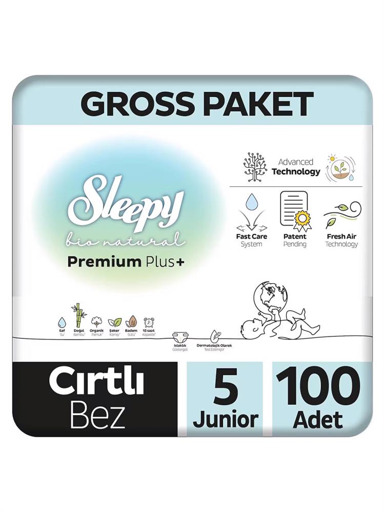 Sleepy Bio Naturel Bebek Bezi Gross Junior 100'lü