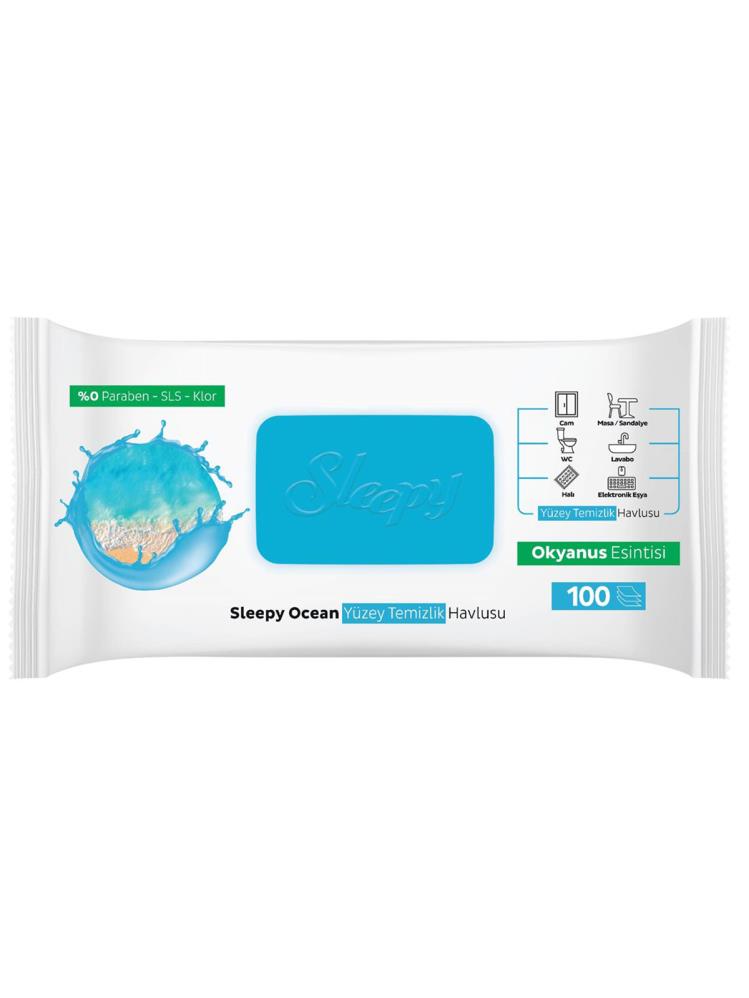 Sleepy Yüzey Temizleme Okyanus Esintisi 100'lü