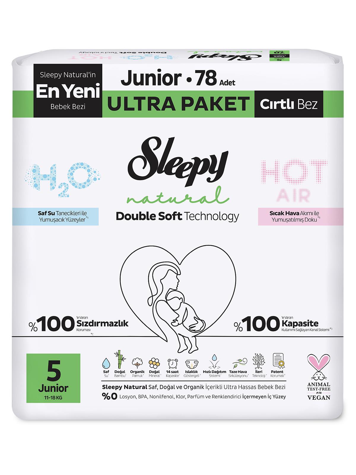 Sleepy Natural Double Soft Ultra Junıor 78 adet