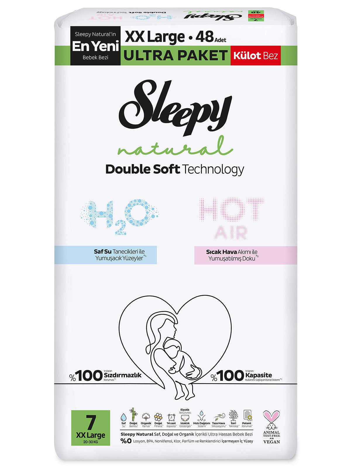 Sleepy Natural Double Soft Ultra Külot Xxl 48