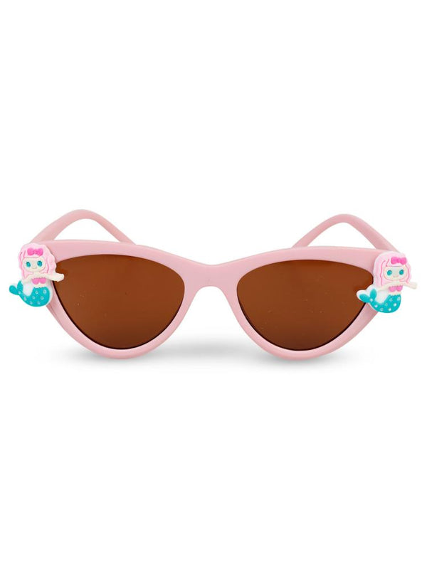 Renkli Keskin Çerçeve Çocuk Gözlük - Pembe