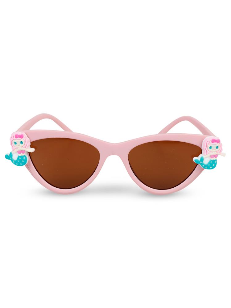 Renkli Keskin Çerçeve Çocuk Gözlük - Pembe