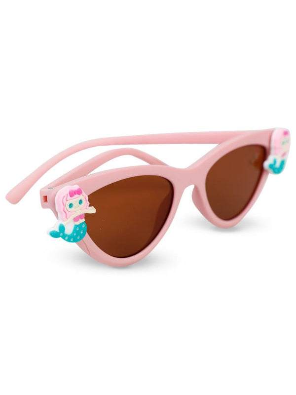 Renkli Keskin Çerçeve Çocuk Gözlük - Pembe