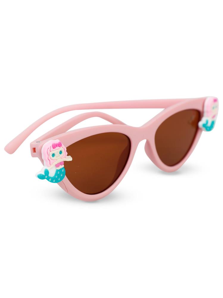 Renkli Keskin Çerçeve Çocuk Gözlük - Pembe
