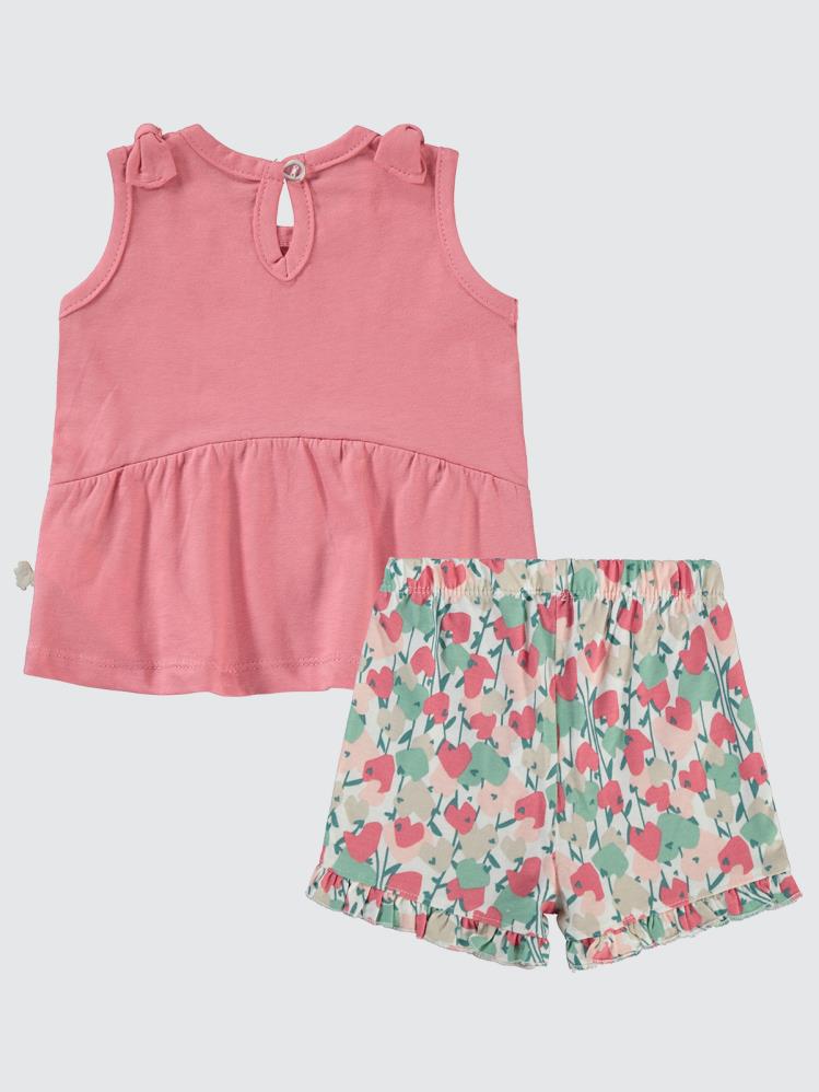 Miniworld Lover Şortlu 6-18 Ay Takım - Pembe