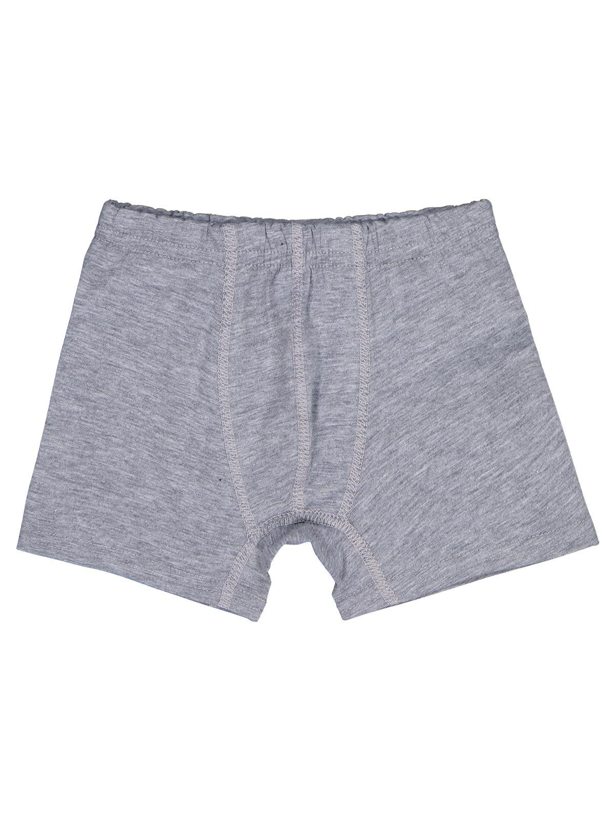Domi Kids Gri-Siyah Erkek Çocuk 2'li Boxer | Likralı Süprem | Okul Kreş ve Günlük Kullanım