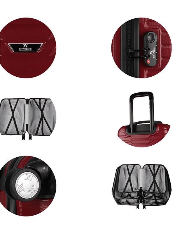 My Valice Croc Abs Büyük Boy Valiz - Bordo