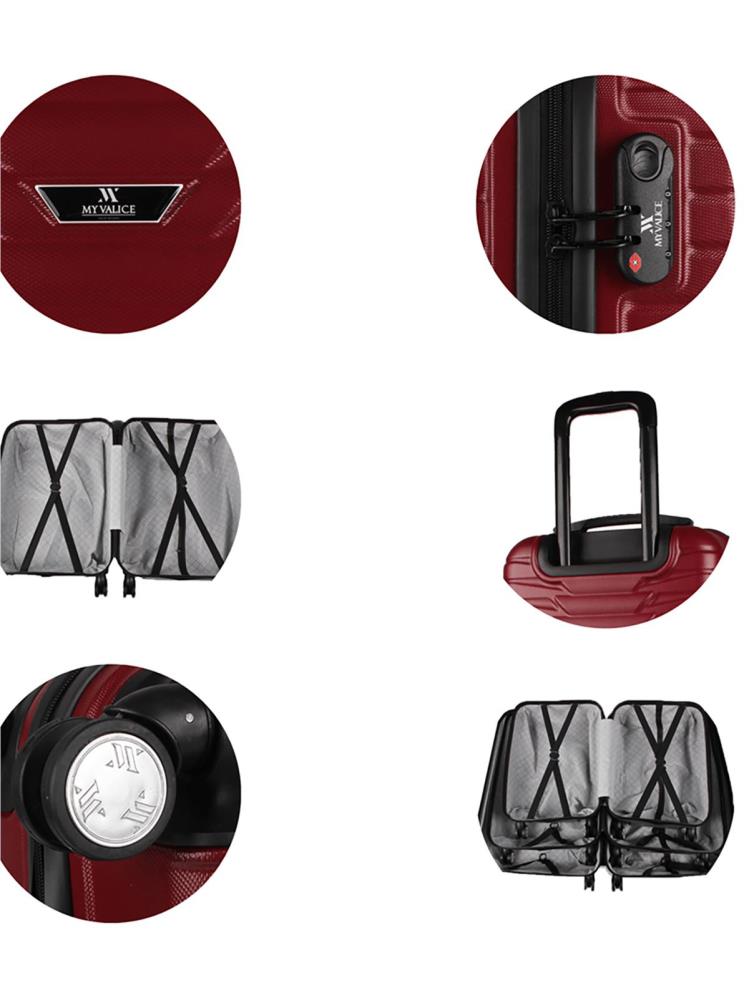 My Valice Croc Abs Büyük Boy Valiz - Bordo