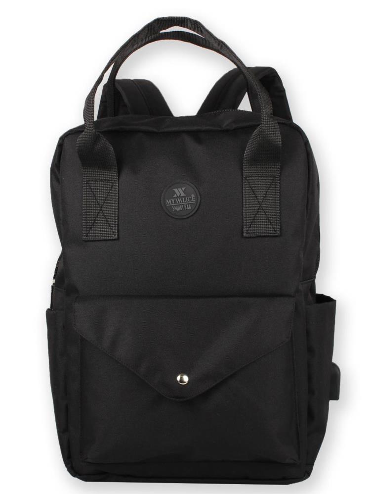 My Valice Smart Bag Post Usb Şarj Girişli Sırt Çantası - Siyah