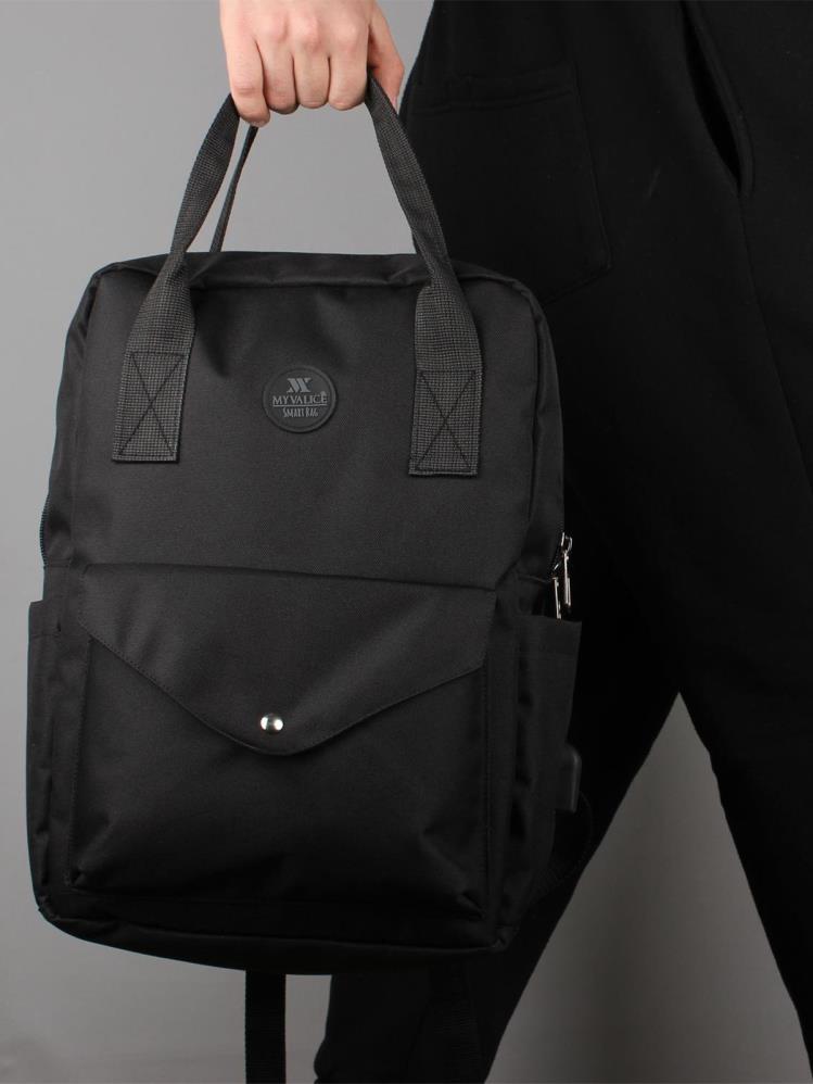 My Valice Smart Bag Post Usb Şarj Girişli Sırt Çantası - Siyah