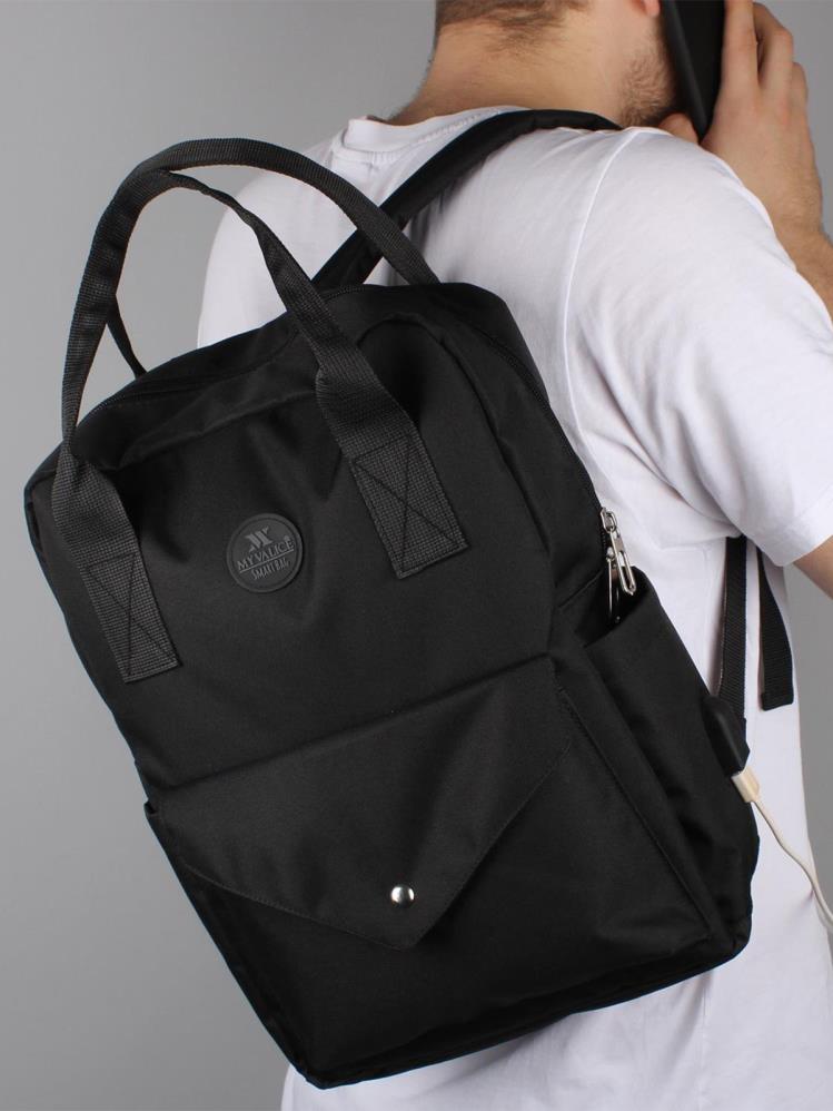 My Valice Smart Bag Post Usb Şarj Girişli Sırt Çantası - Siyah