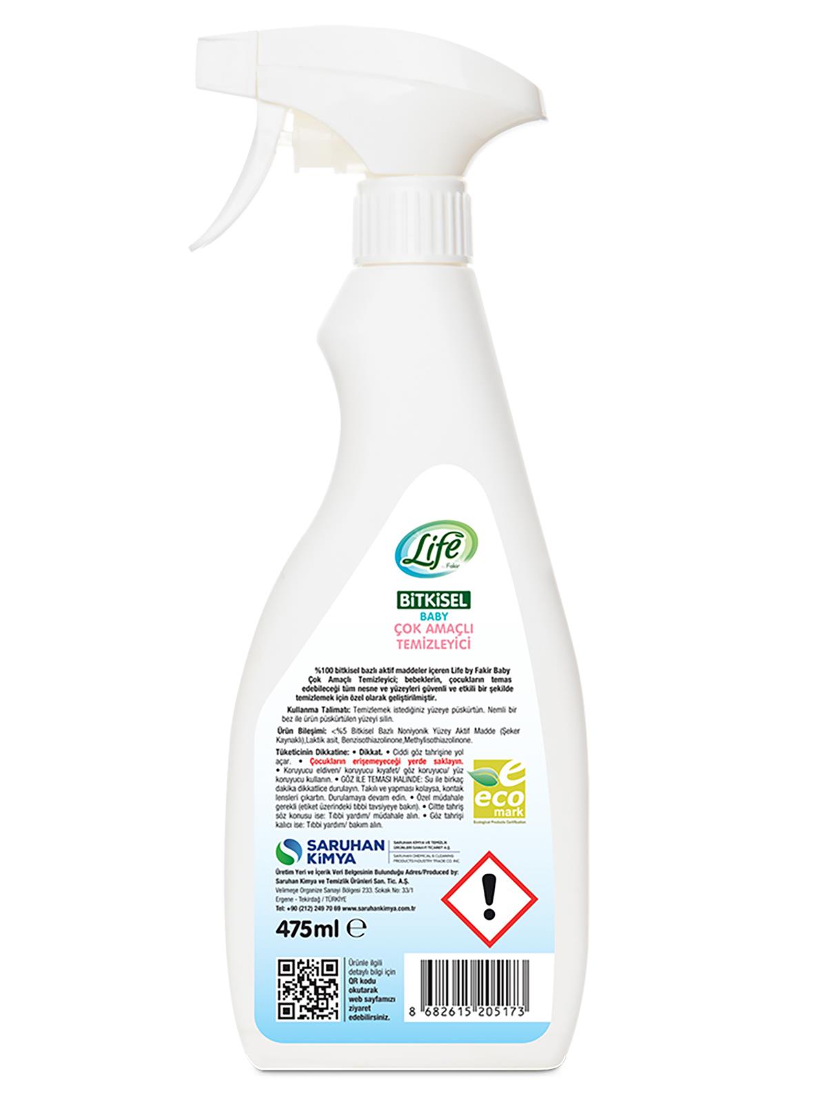 Life by Fakir Bitkisel Bebek Çok Amaçlı Temizleyici 475 Ml