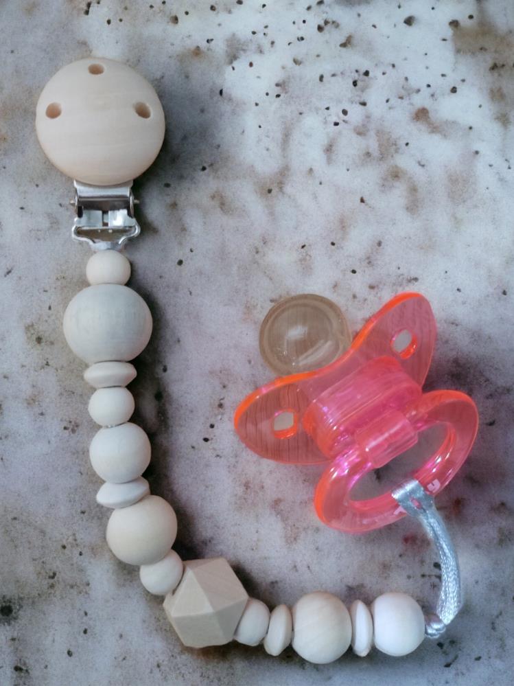 Baby Dcey %100 Doğal Ahşap Emzik Askısı