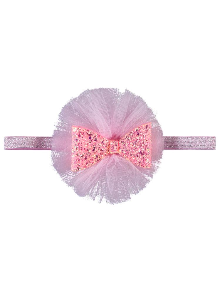 Civil Tüllü Fiyonk Saç Bandana - Pembe