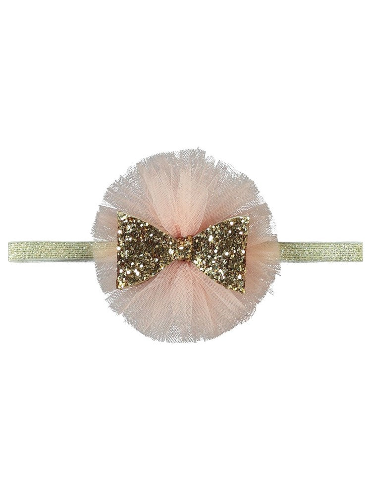 Civil Tüllü Fiyonk Saç Bandana - Pudra